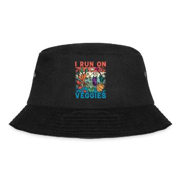 I run on Veggies Vegan - Bucket Hat - black - Front - Lela (165cm)