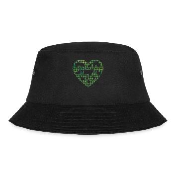 Vegan Heart - Bucket Hat - black - Front - Lela (165cm)