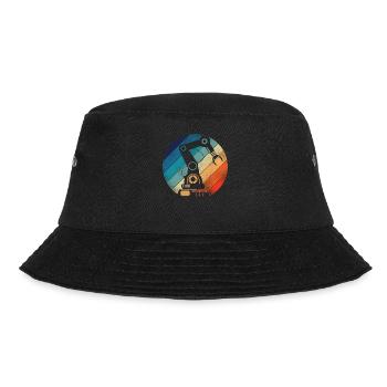 Robot Robotics Engineer Retro - Bucket Hat - black - Front - Lela (165cm)
