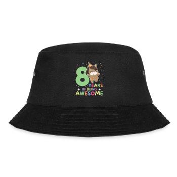 Horse for 8th birthday Children eight years old - Bucket Hat - black - Front - Lela (165cm)