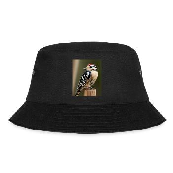 Gestapelter Specht rothaarige coole Comic-Zeichnung - Bucket Hat - Schwarz - Vorne - Lela (165cm)