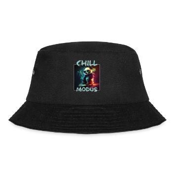 Panda Chill Modus Lustiger Pandabär Spruch - Bucket Hat - Schwarz - Vorne - Lela (165cm)