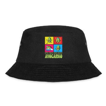 Avocardio Avocado Fitness - Bucket Hat - Schwarz - Vorne - Lela (165cm)