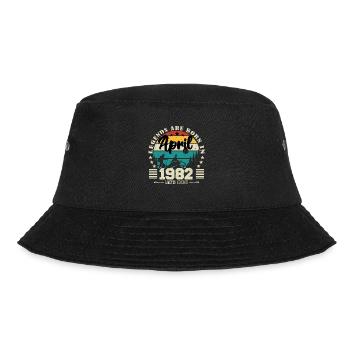 April 1982 Birthday gift April 1982. April - Bucket Hat - black - Front - Lela (165cm)