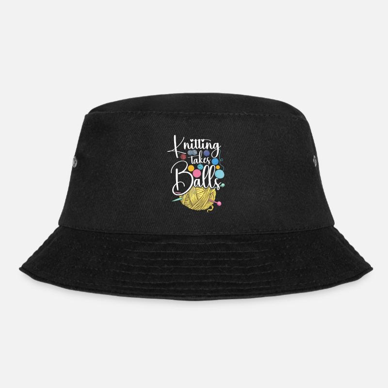 Knitting Knitter Knitting Takes - Bucket Hat - Schwarz