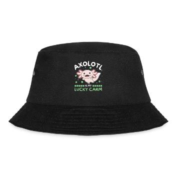 Axolotl is my lucky carm Kleeblatt St Patricks Day - Bucket Hat - black - Front - Lela (165cm)