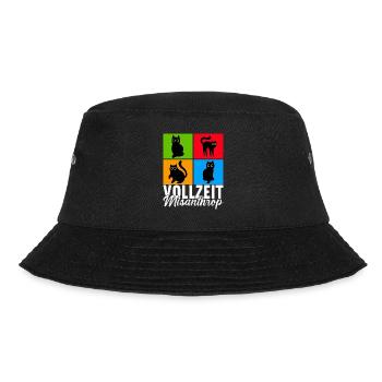Katzen Misanthrop Sarkasmus - Bucket Hat - Schwarz - Vorne - Lela (165cm)