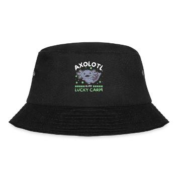 Axolotl is my lucky carm Kleeblatt St Patricks Day - Bucket Hat - black - Front - Lela (165cm)