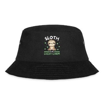 Sloth is my lucky carm Clover St Patricks - Bucket Hat - black - Front - Lela (165cm)