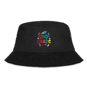 Zweite Klasse Schule Zweitklässler Schüler Lehrer - Bucket Hat - Schwarz - Vorne - Lela (165cm)