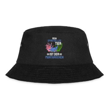 Mantarochen Tier Lustiges Geschenk Stachelrochen - Bucket Hat - Schwarz - Vorne - Lela (165cm)