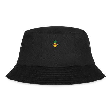 Ananas Hanteln Bodybuilding Fitness Workout - Bucket Hat - Schwarz - Vorne - Lela (165cm)