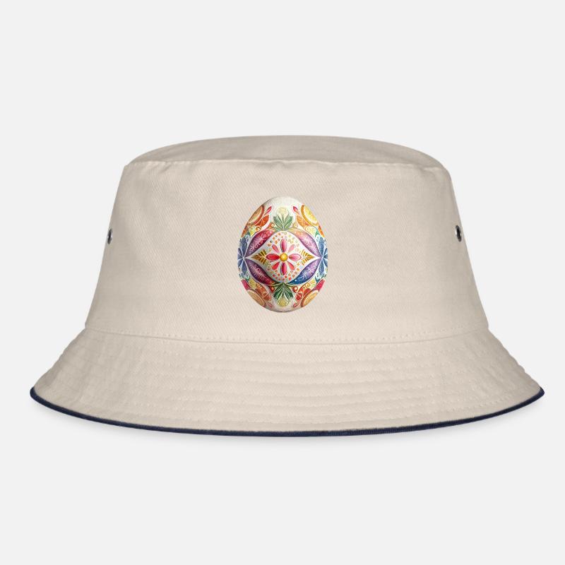 Colorful Easter egg and spring decoration Bucket Hat