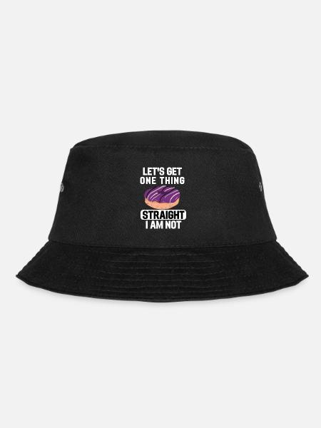 Ace Pride Month Donut LGBTQ Gift Asexual - Bucket Hat - black