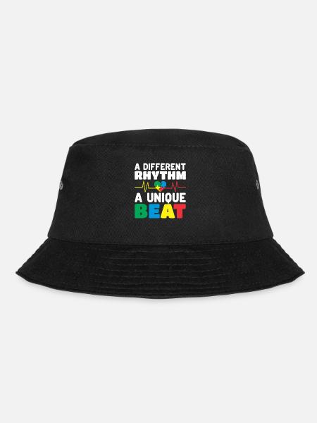 autism awareness month puzzel musik herz - Bucket Hat - Schwarz