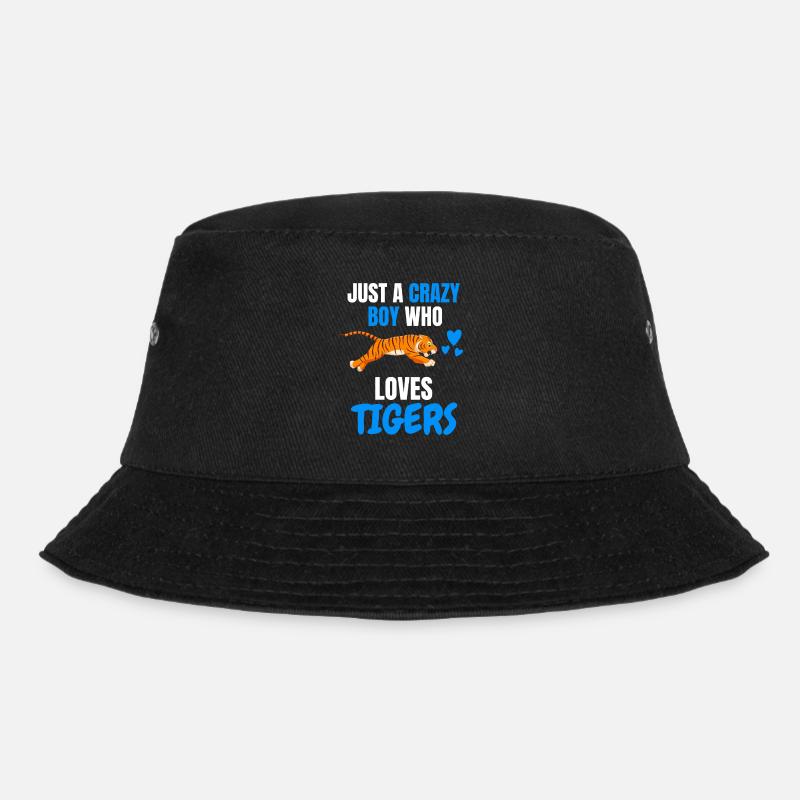 Dschungel Tier Jungen Zoo Tier Geschenk Tiger - Bucket Hat - Schwarz