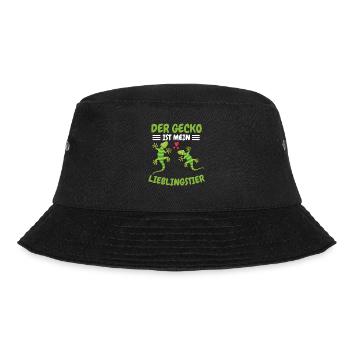 Der Gecko ist mein Lieblingstier Geschenk Gecko - Bucket Hat - Schwarz - Vorne - Lela (165cm)