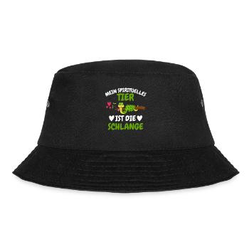 Mein spirituelles Tier Geschenk Lustiges Schlange - Bucket Hat - Schwarz - Vorne - Lela (165cm)