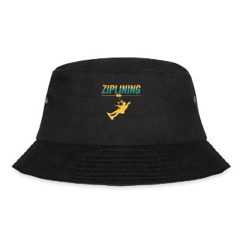 Ziplining Sport Zipline Seilrutsche Sprüche - Bucket Hat - Schwarz - Vorne - Lela (165cm)