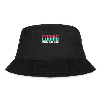 Coding is Life Programmer Coder Code - Bucket Hat - black - Front - Lela (165cm)