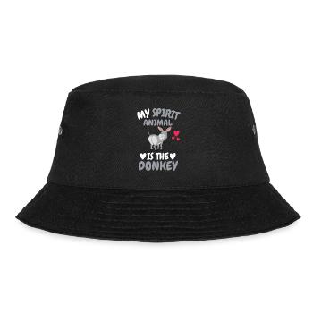 Mein spirituelles Tier Bauer Tier Geschenk Esel - Bucket Hat - Schwarz - Vorne - Lela (165cm)