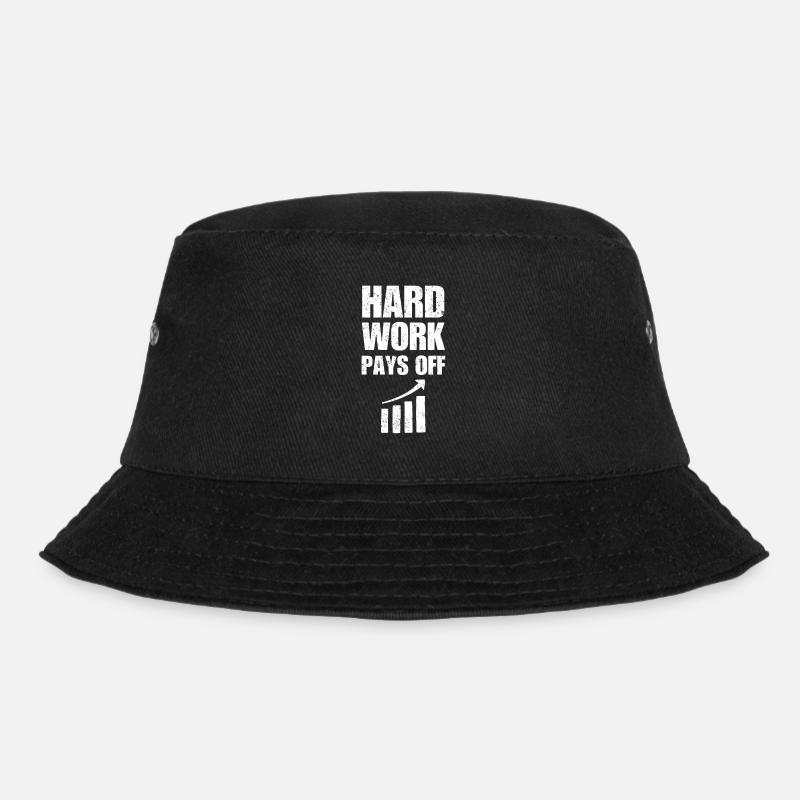 Hard work pays off, statistics - Bucket Hat - black