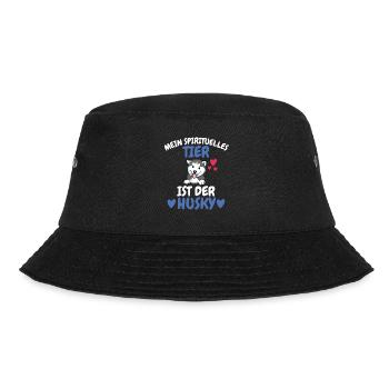 Hunde Haustier Spirituelles Tier Geschenk Husky - Bucket Hat - Schwarz - Vorne - Lela (165cm)