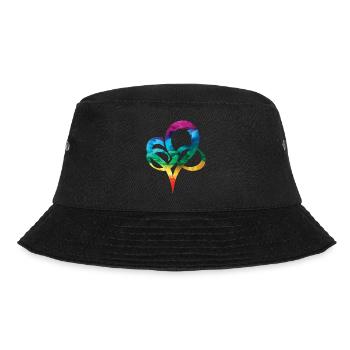 LGBTQ Rainbow Heart Pride Heart Gift - Bucket Hat - black - Front - Lela (165cm)