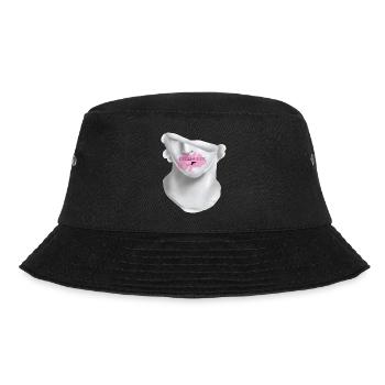 Bubble Gun Half Face White Sculpture Back - Bucket Hat - black - Front - Lela (165cm)