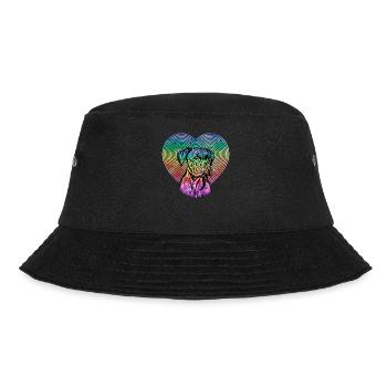 Boxer Retro - Bucket Hat - Schwarz - Vorne - Lela (165cm)