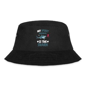 Mein spirituelles Tier Ozean Tier Geschenk Hai - Bucket Hat - Schwarz - Vorne - Lela (165cm)