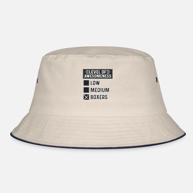 Level of awesomeness Boxer Bucket Hat