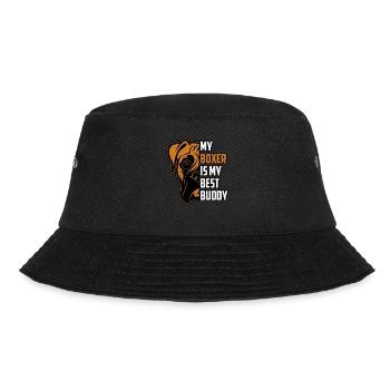 My boxer is my best buddy - Bucket Hat - Schwarz - Vorne - Lela (165cm)