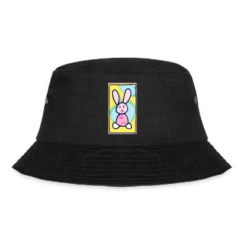 Lapin de Pâques Pastel Bunny sur fond jaune - Bob - noir - Devant - Lela (165cm)