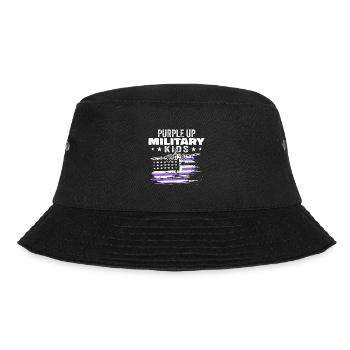 Purple Up For Military Kids - Bucket Hat - Schwarz - Vorne - Lela (165cm)
