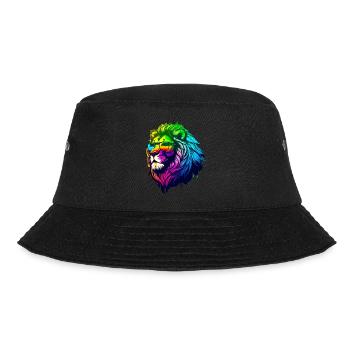 Bespectacled Lion - Bucket Hat - black - Front - Lela (165cm)