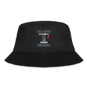 Favorite Animal Hippo Lover Gift Hippopotamus - Bucket Hat - black - Front - Lela (165cm)