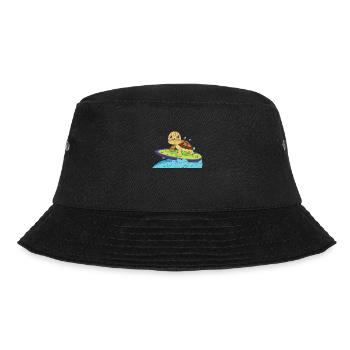 Turtle on surfboard - Bucket Hat - black - Front - Lela (165cm)