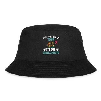 Zootier Mein spirituelles Tier ist die Schildkröte - Bucket Hat - Schwarz - Vorne - Lela (165cm)