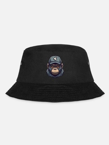 Singe avec casquette - Bob - noir