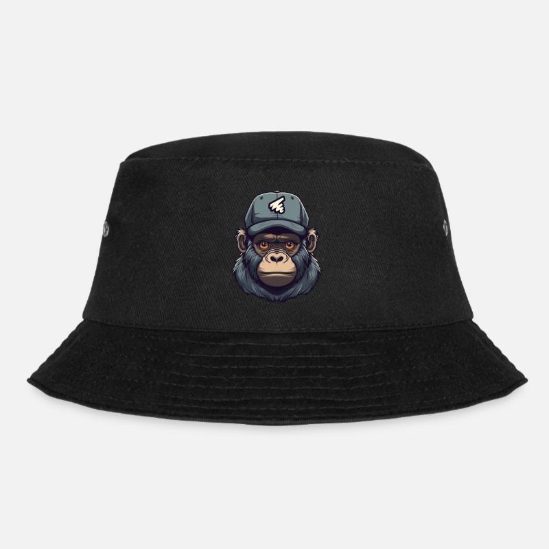 Singe avec casquette - Bob - noir
