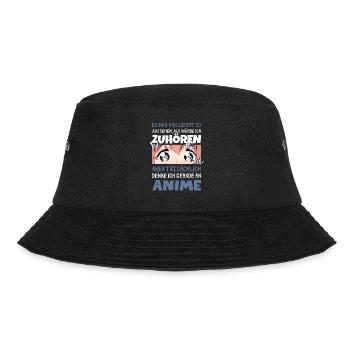 Sarkastisches Kawaii Statement für Manga-Liebhaber - Bucket Hat - Schwarz - Vorne - Lela (165cm)