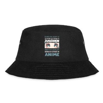 Sarkastisches Kawaii Statement für Manga-Liebhaber - Bucket Hat - Schwarz - Vorne - Lela (165cm)