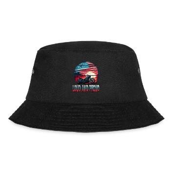 Loud And Proud für einen Motorradfahrer Opa Vater - Bucket Hat - Schwarz - Vorne - Lela (165cm)