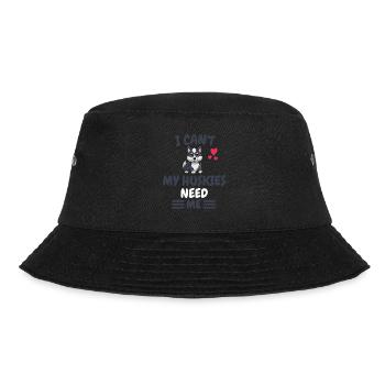 Hundeliebhaber Tier Lustiges Geschenk Husky - Bucket Hat - Schwarz - Vorne - Lela (165cm)