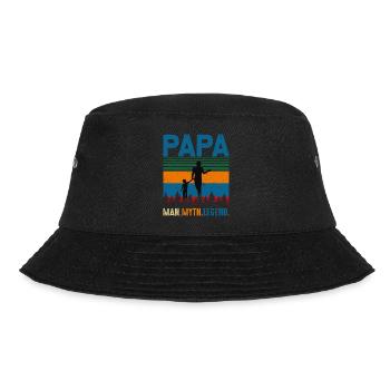 PAPA Man. Myth. Legend Design - Bucket Hat - Schwarz - Vorne - Lela (165cm)