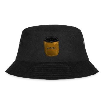 coffee becher mit outlines - Bucket Hat - Schwarz - Vorne - Lela (165cm)