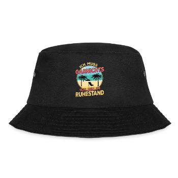 Ich Muss Garnichts Ich bin im Ruhestand Rentner - Bucket Hat - Schwarz - Vorne - Lela (165cm)