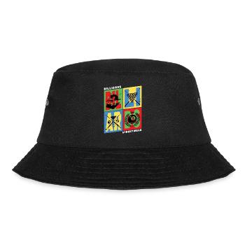 Billard Pool Snooker Queue Kugeln Vintage Retro - Bucket Hat - Schwarz - Vorne - Lela (165cm)