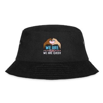 Transgender Trans LGBTQ - Bucket Hat - Schwarz - Vorne - Lela (165cm)